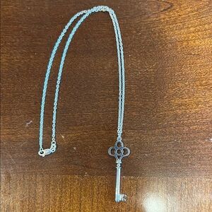 Silver Key Pendant Necklace
